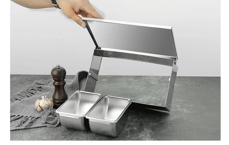 PizzAtHome 2/3/4/5/6 Section Seasoning Box Stainless Steel Ingredients Box Cheese Sauce Salt Sugar Box Spice Jar Baking Tool