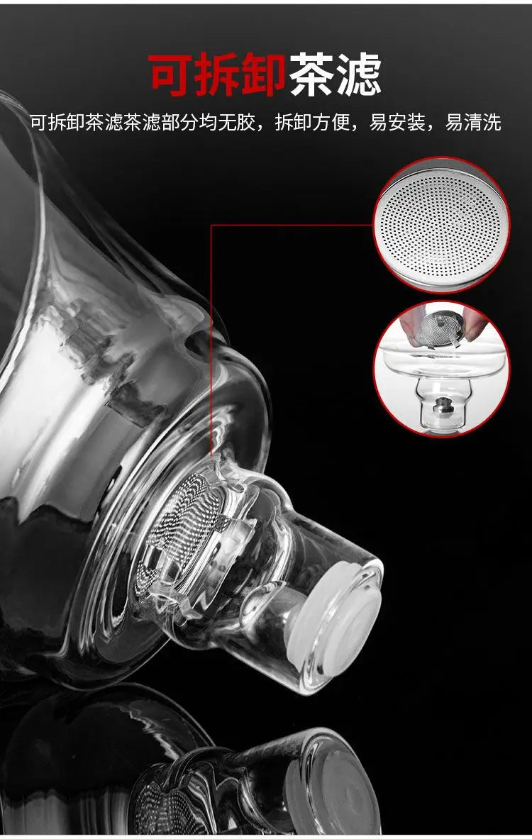 Dragon Automatic Tea Set Magnetic Suction Glass Lazy Kung Fu Teapot Set Household Heat-resistant Tea Maker