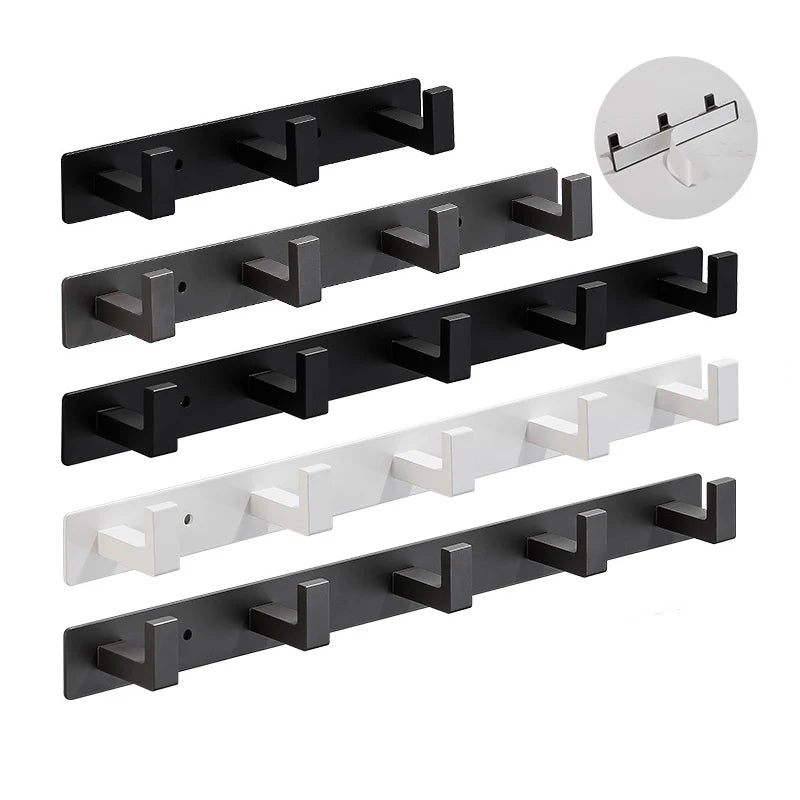 Stainless Steel Coat Rack Wall Mount - Multi-Functional Hanger with Clothes Hooks Bag And Hat Holder for Entryway Bathroom