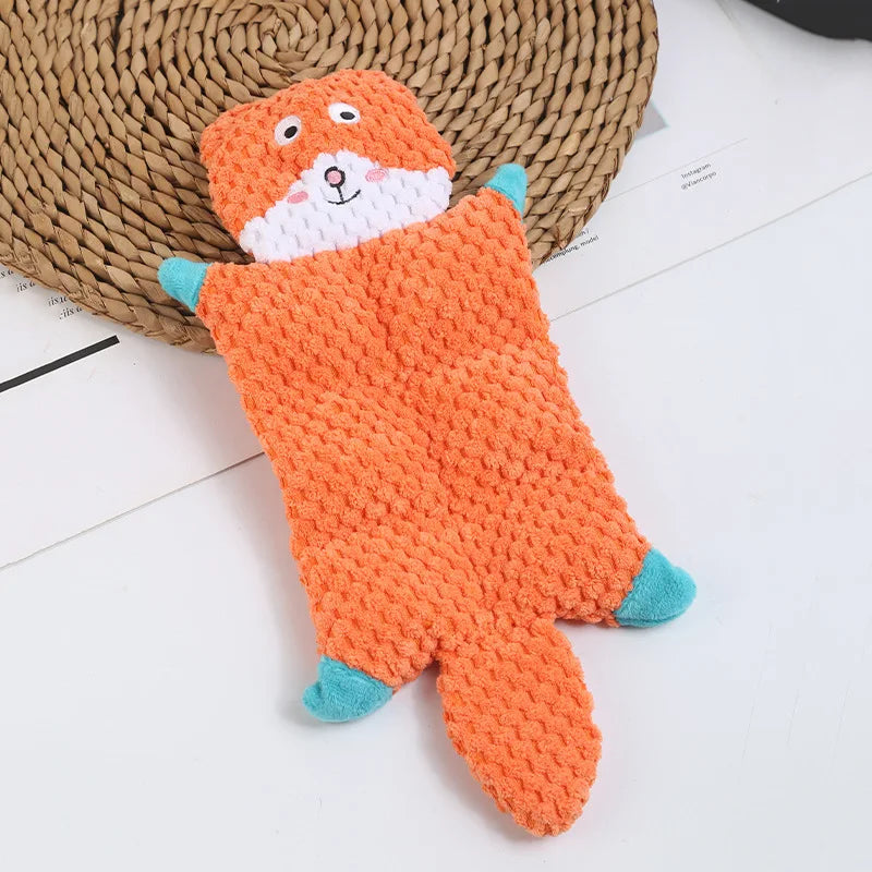 Pet Cute Animal Toy Indestructible Plush Dogs Tooth Chew Play Toy With Squeaker Puppy Supplies Cuddly Toys Resistant Accessories