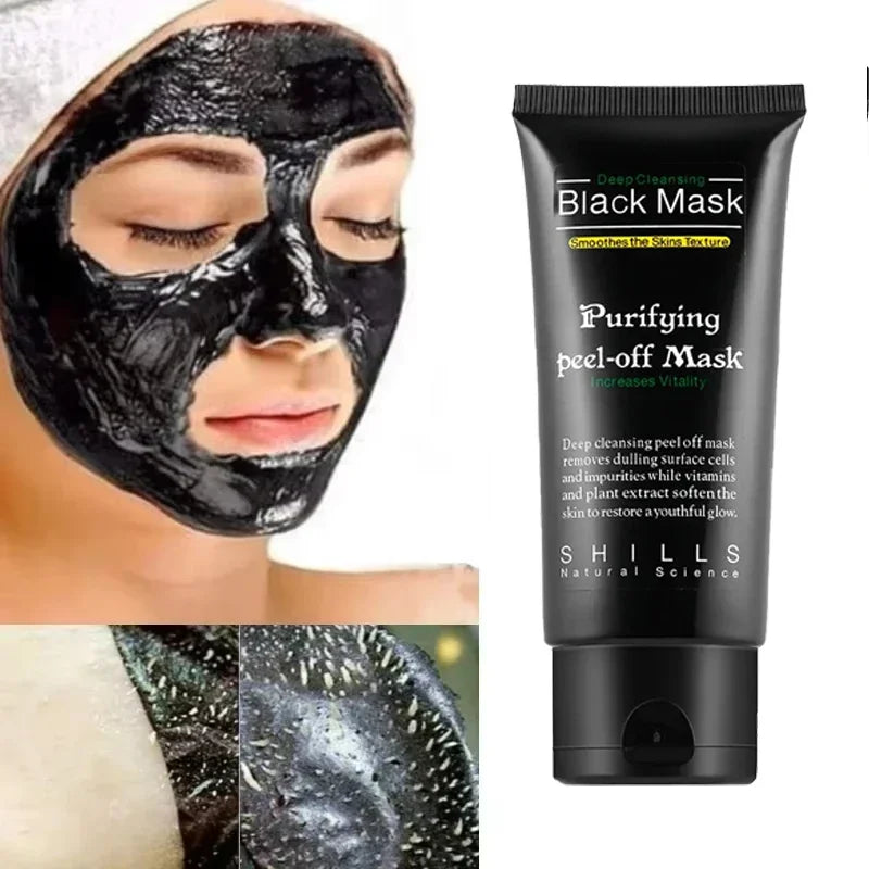 Bamboo Charcoal New Suction Face Deep Cleansing Black Mud Mask Blackhead Remover Peel-Off Mask Easy To Pull