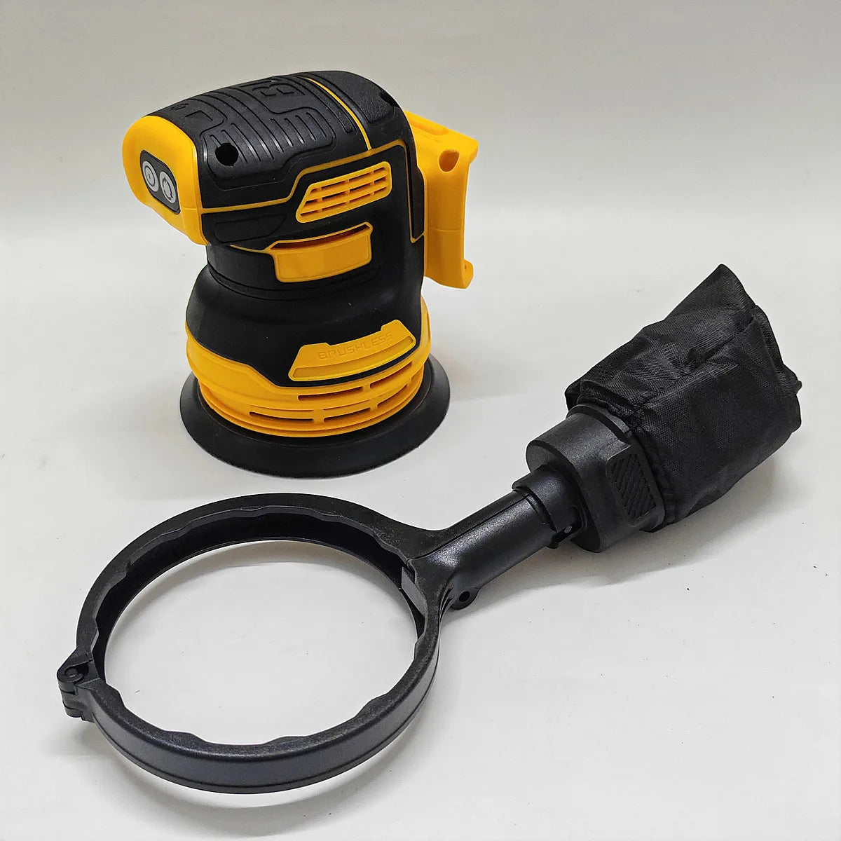 Brushless Cordless Disc Random Orbital Sander 125mm 3 Gears Woodworking Sanding Putty Polishing Tool For DeWALT 20V Battery