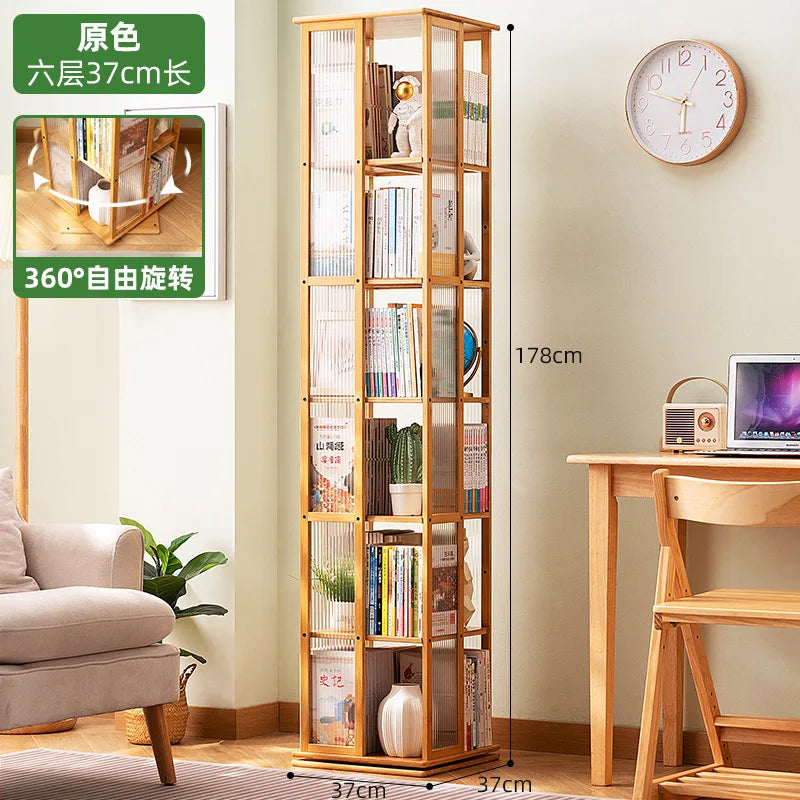 Rotational Bookshelf Organizers Home Storage Shelves Furniture Living Room Shelf Bookcases Librero Organizador Estanteria