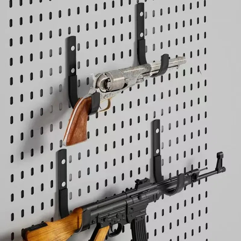 8/2pcs Heavy Duty Wall Mount J-hook Horizontal Gun Rack Metal Garage Storage Hooks with Screws Carbon Steel Multi-Purpose Hooks