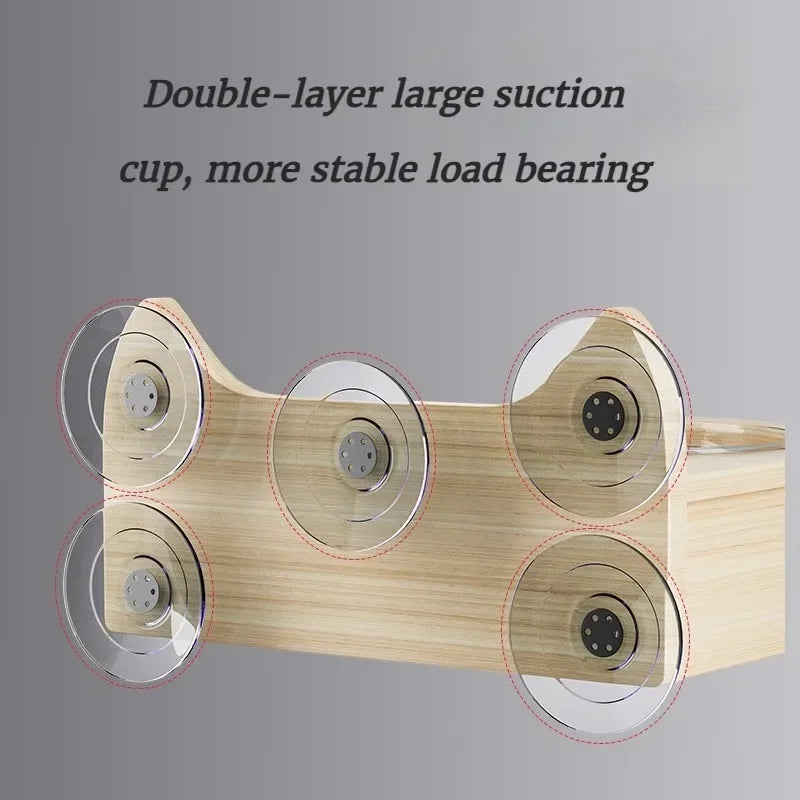 Suction Cup Cat Climbing Wooden Wall Jumping Cats Space Capsule Cat Nest Hanging Basket Pet Products Supplies Furniture