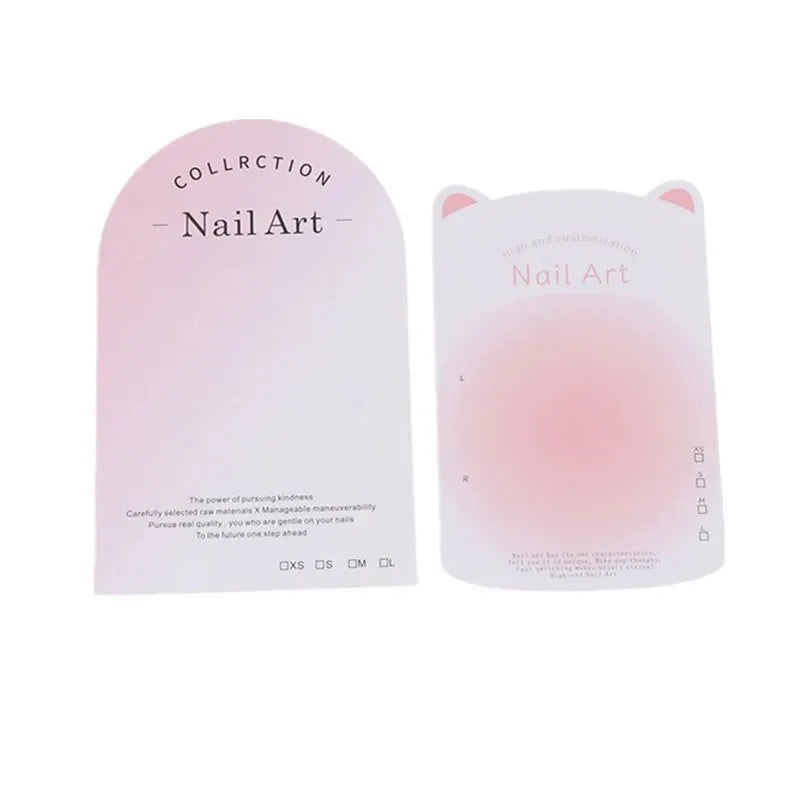 10PCS Press-On Nail Packaging Display Handmade False Design Swatch Show Card Manicure Sample Salon