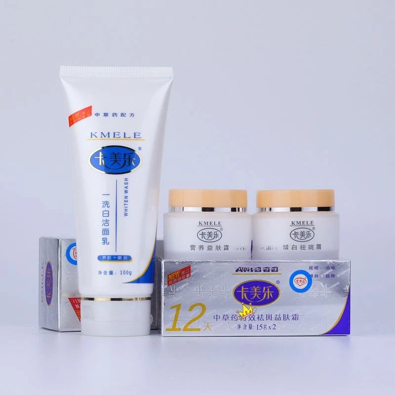 Original KMELE Whitening Day Night Cream Effect in 12 Days Herbal Intensive Spots Removing Facial Cleanser Skin Care Sets
