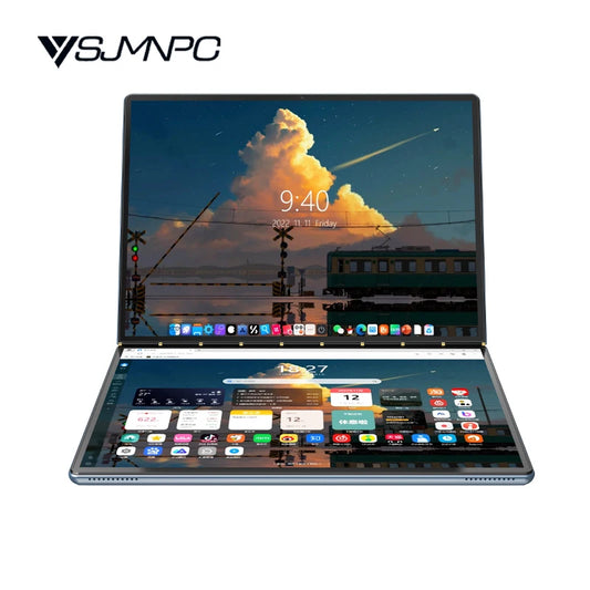 New Dual Screen Laptop Intel i3 1215U N100 Dual 10.95 Inch IPS Touch Screen Windows 11 Office Computer Tablet Notebook WiFi 6