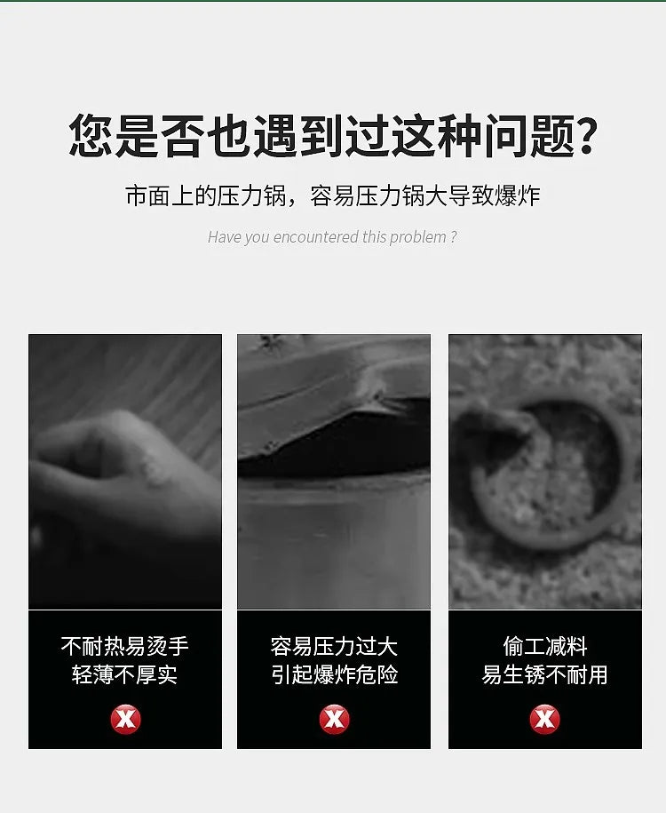 9 Quart olla de presion & ollas de presión para cocinar,Suitable for All Hob Types,instant fast stainless steel pressure cooker