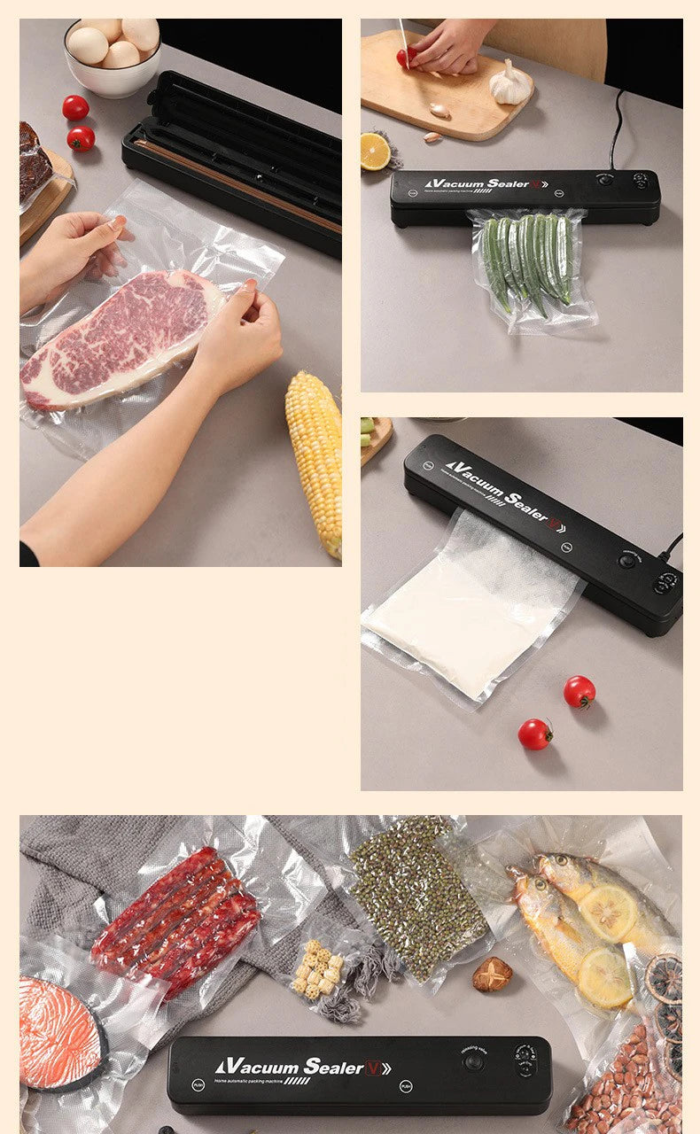 Kitchen Home Vacuum Sealer Food Preservation Plastic Bags Sealer Packaging Machine Automatic Sealing Machine Kitchen Gadgets new