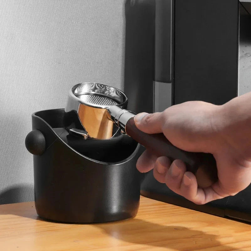Coffee Powder Barrel Knock Box with Detachable Knock Bar Coffee Utensil Trash Can Restaurant Cafe Hotel Coffee Powder Storage