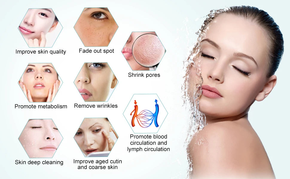 Professional Diamond Microdermabrasion Machine with Water Spray 65-68cmHg Suction Facial Exfoliation Skin Dermabrasion Machine