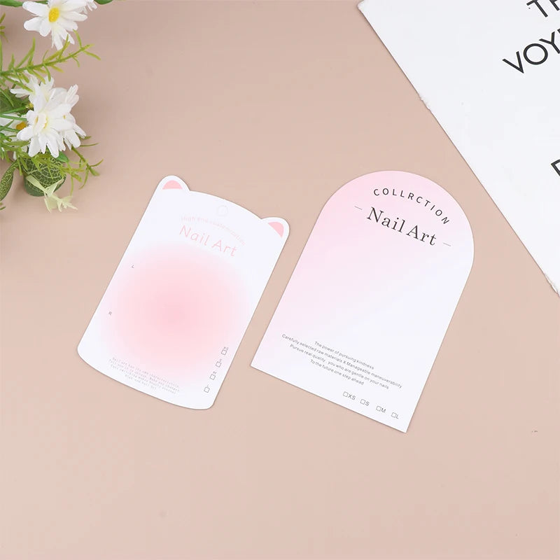 10PCS Press-On Nail Packaging Display Handmade False Design Swatch Show Card Manicure Sample Salon
