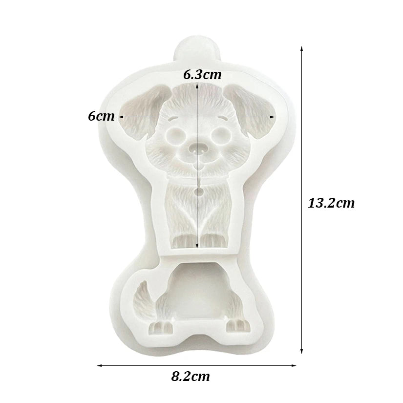 Dog Puppy Silicone Sugarcraft Mold Chocolate Cupcake Baking Fondant Cake Decorating Tools