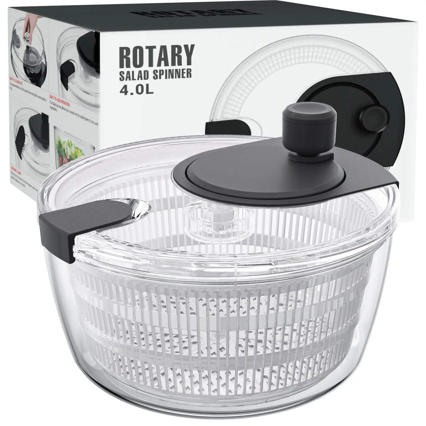 Salad Spinner Lettuce Spinner Salad Dryer for Washing Spinning and Draining Vegetables Kitchen Gadgets