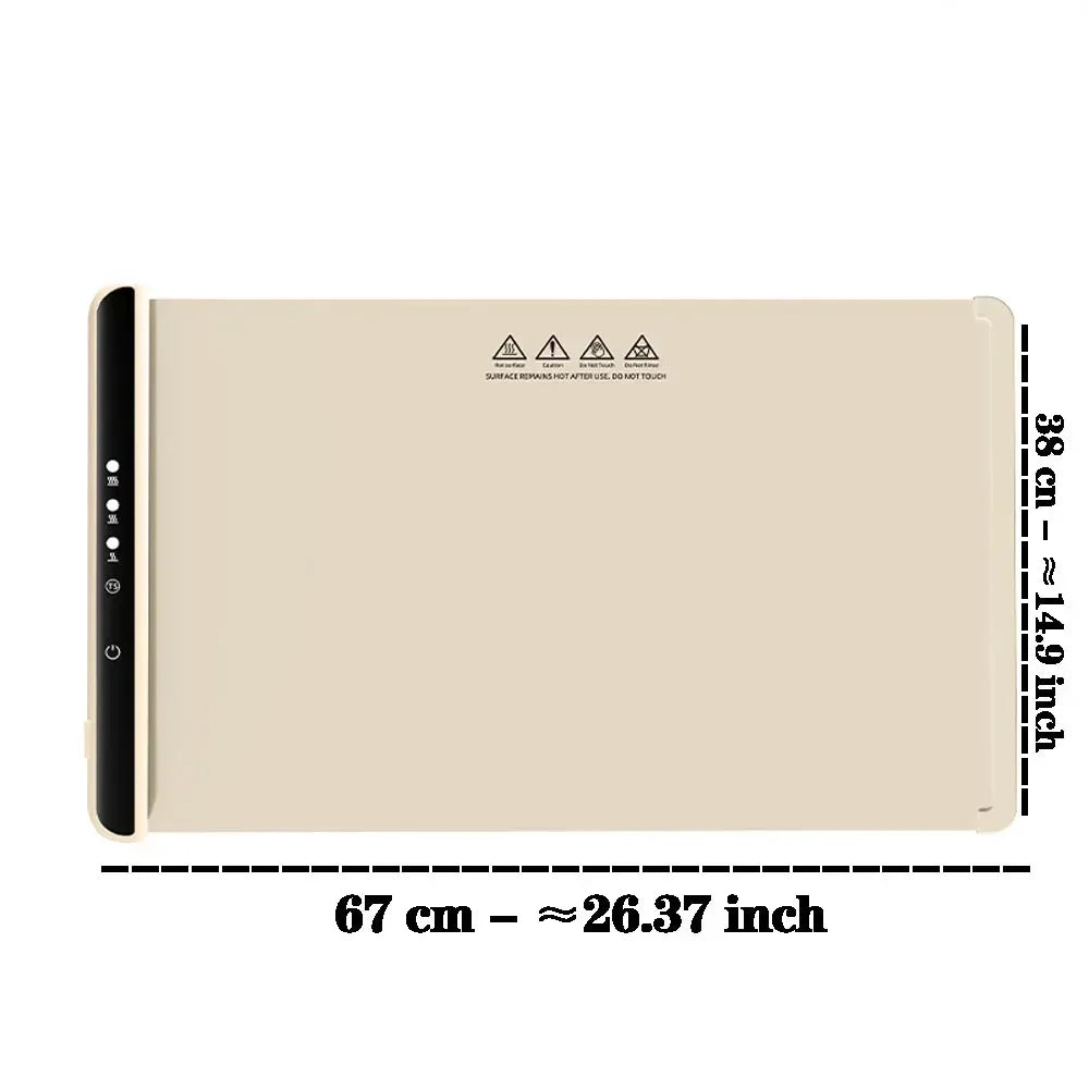 Electric Warming Tray Food Warmer Mat Foldable Coffee Warming Pad for Food Portable Electric Warming Tray Silicone Warmer Plate