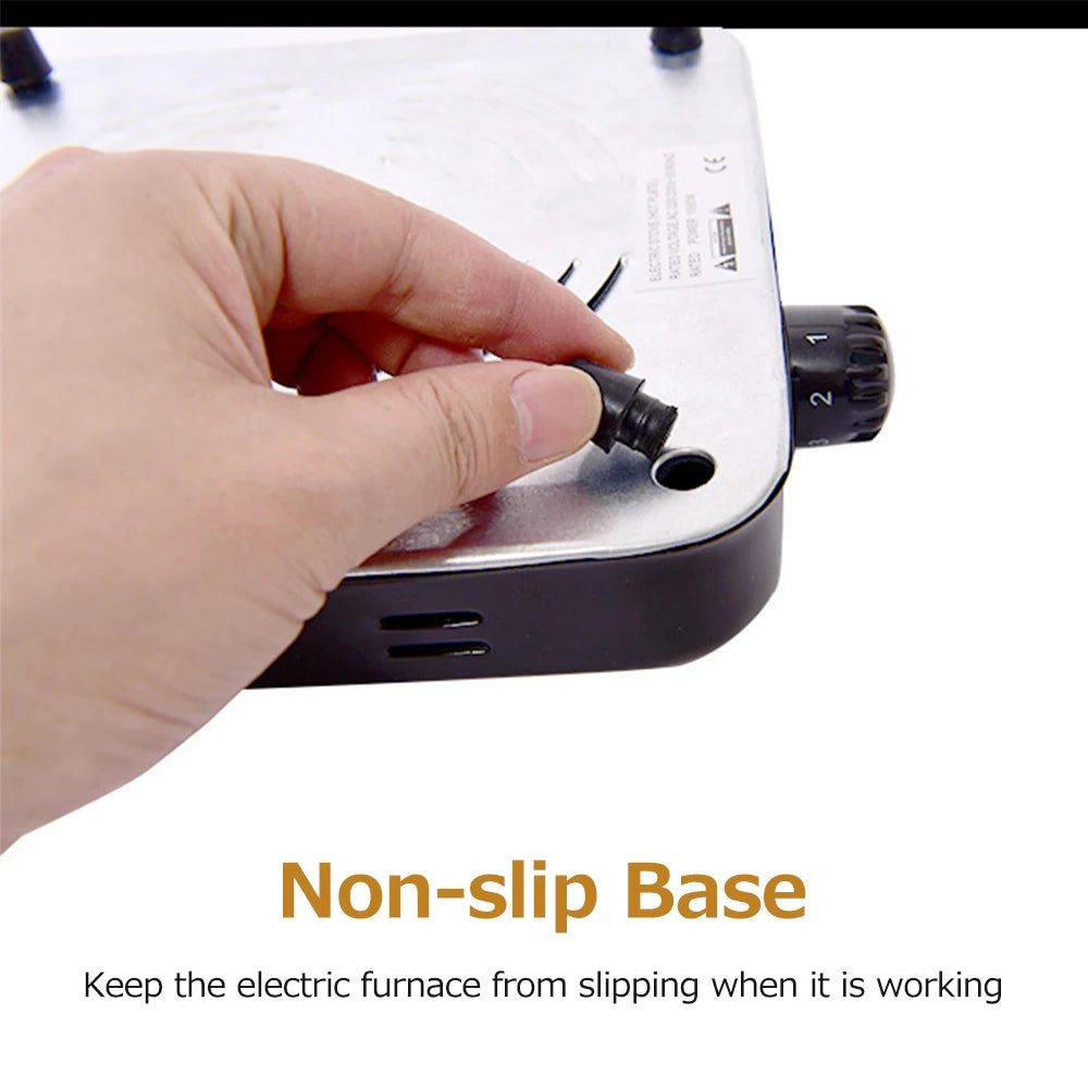 1000W Electric Stove Iron Burner Hot Plate Portable Kitchen Cooker Coffee Heater Milk Soup Durable Asjustable Quick