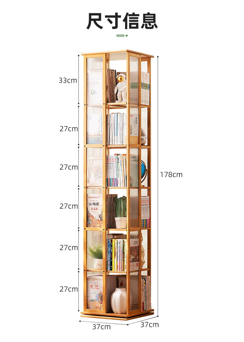 Rotational Bookshelf Organizers Home Storage Shelves Furniture Living Room Shelf Bookcases Librero Organizador Estanteria