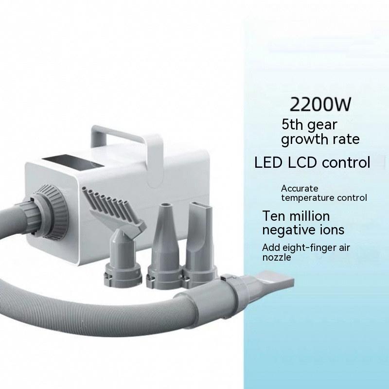 Color: Negative Ion LCD Screen, Power: 220V US - Pet Cat And Dog High-power Hair Dryer