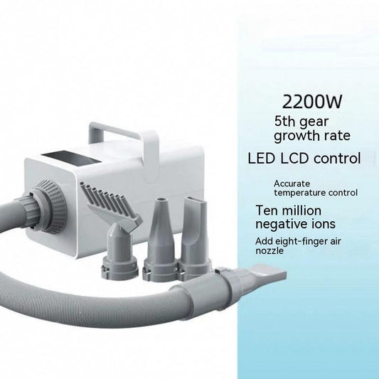Color: Negative Ion LCD Screen, Power: 220V US - Pet Cat And Dog High-power Hair Dryer