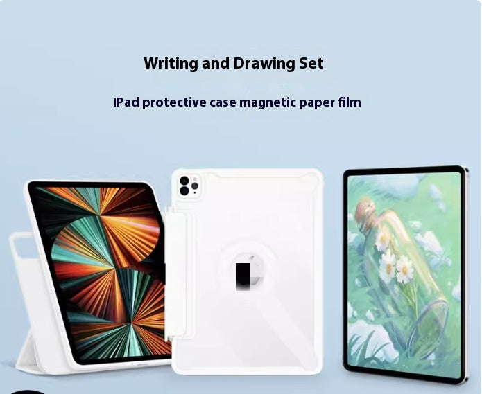 Color: Color7, Applicable Model: iPad Pro 2022 11inches - Magnetic Protective Shell For Tablet Computer With Pen Slot Drawer